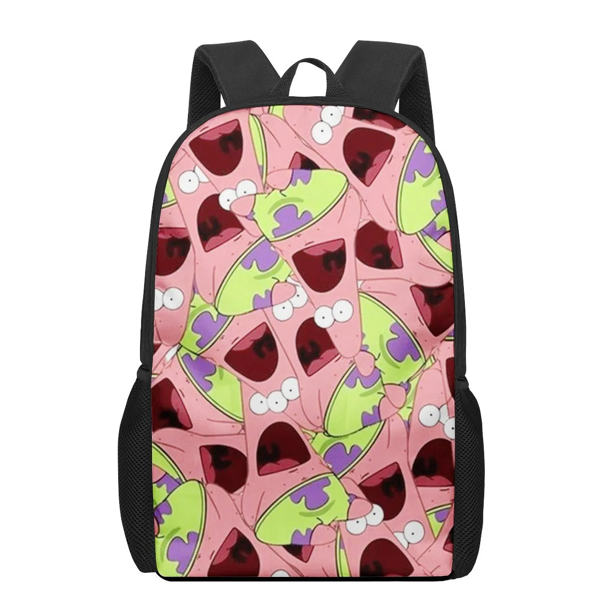 SpongeBobs Cartoon Print Men Backpack Boys School Bags Teen Daily Bagpack