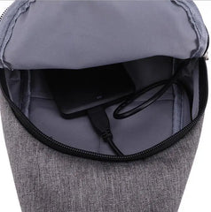 USB Charging chest pack single shoulder bags unisex chest bag