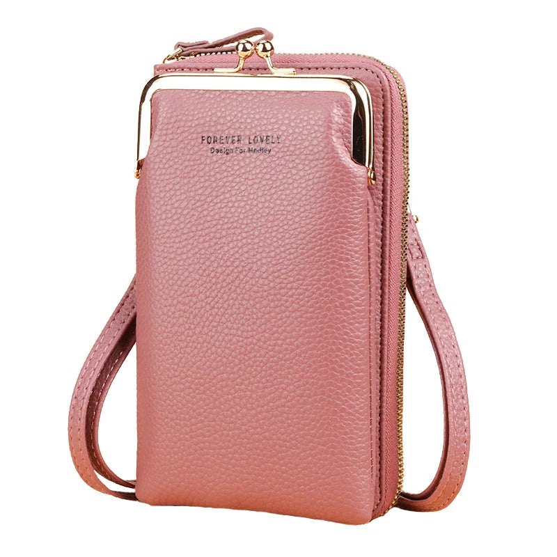 Small Crossbody Bag Matte Leather Shoulder Messenger Clutch Phone Purse Handbag