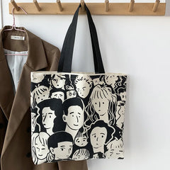 Canvas Shoulder Bag Large Capacity Lazy Style Women's Tote