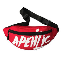 Graffiti Leather Waist Bag Large Capacity Fanny Pack for Women