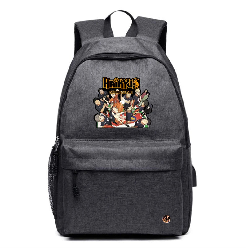 Haikyuu Backpack Unisex Waterproof Oxford Bag Large Capacity Student Girl Boy