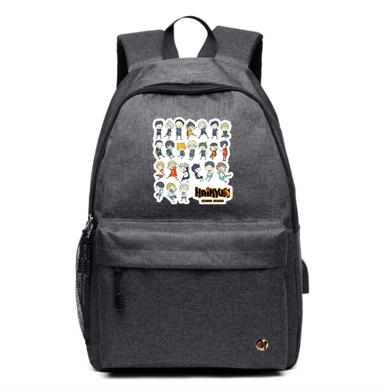 Haikyuu Backpack Unisex Waterproof Oxford Bag Large Capacity Student Girl Boy
