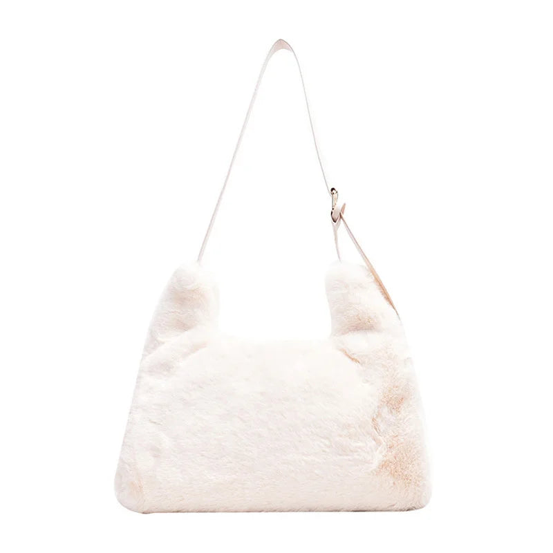Plush Hairy Bag Women's High-Capacity Autumn Winter Shoulder Messenger