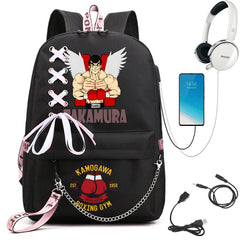 Hajime No Ippo Anime Backpacks Schoolbags Unisex Laptop Bags
