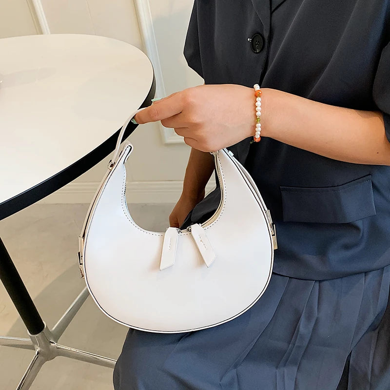 Green PU Leather Crossbody Bag with Short Handle for Women