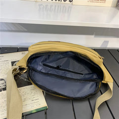 Half Moon Nylon Crossbody Bag For Women Saddle Handbag Large Capacity