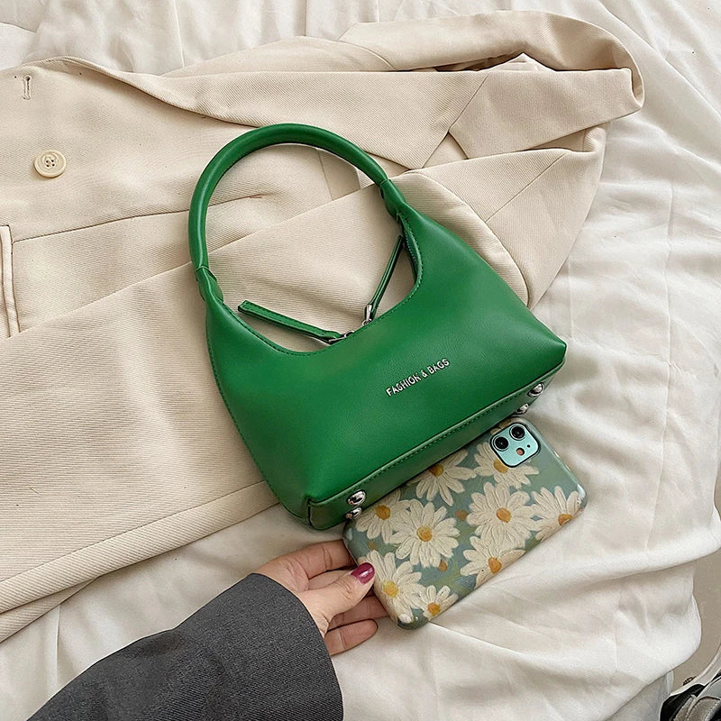 Half Moon Purses Classic Shoulder Bags for Women Underarm Bag Girls