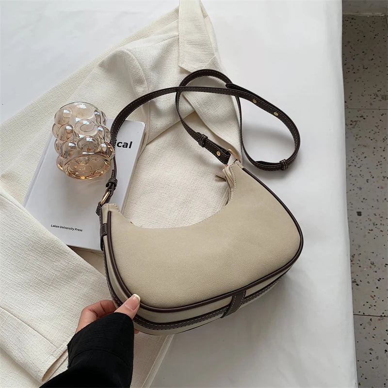 Small Nubuck Leather Crossbody Bag Women's Handbag