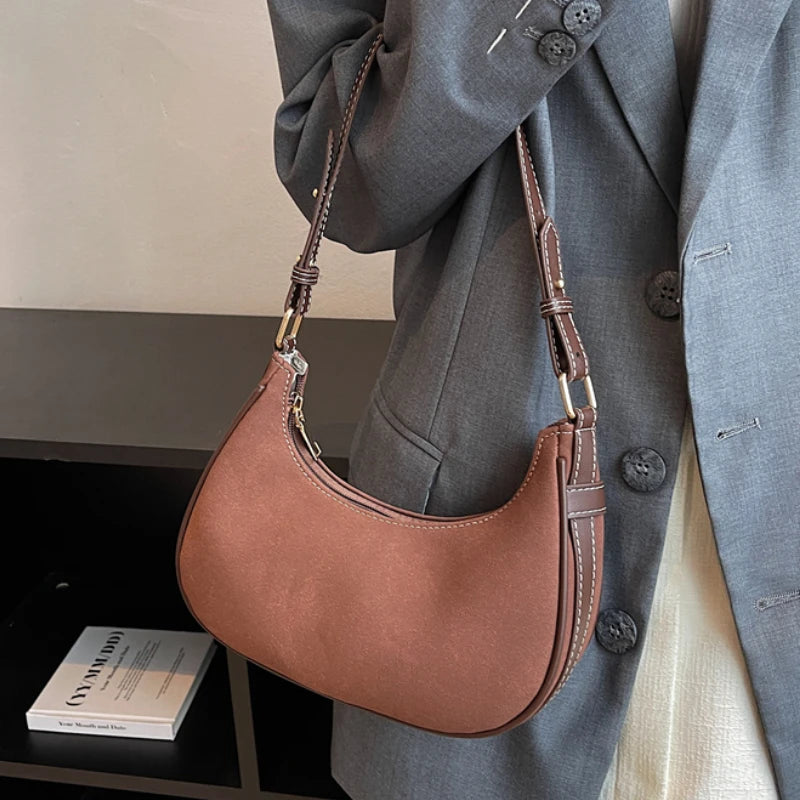 Small Nubuck Leather Crossbody Bag Women's Handbag