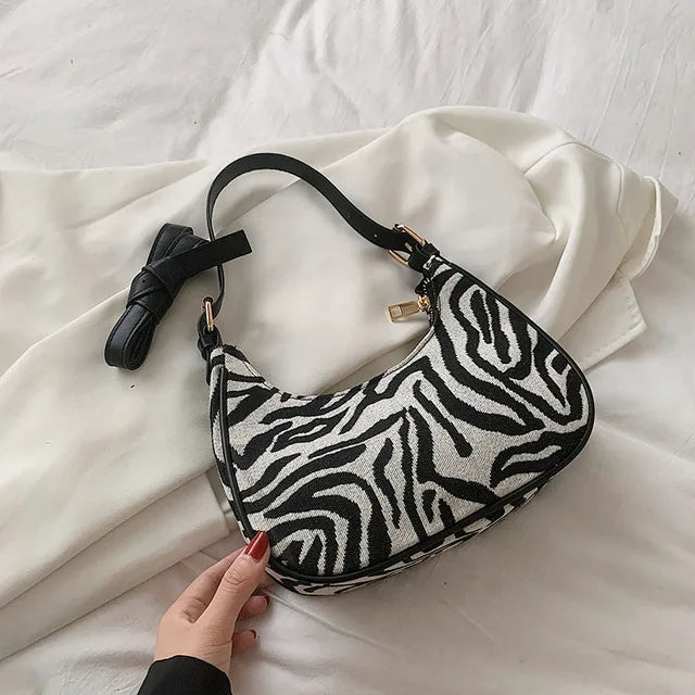 Half-Moon Leather Crossbody Shoulder Bag for Women