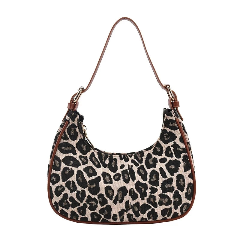 Half-Moon Leather Crossbody Shoulder Bag for Women