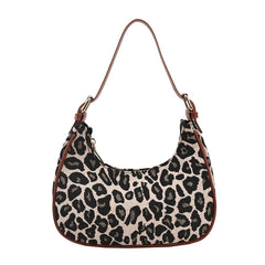 Half-Moon Leather Crossbody Shoulder Bag for Women