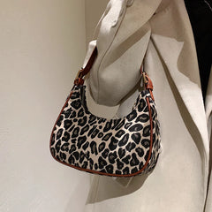 Half-Moon Leather Crossbody Shoulder Bag for Women
