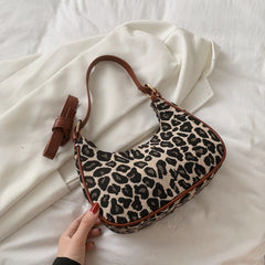 Half-Moon Leather Crossbody Shoulder Bag for Women