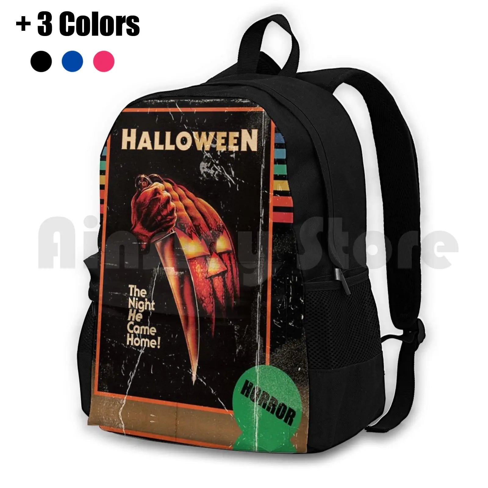 Halloween 1978 VHS Horror Movie Poster Outdoor Backpack