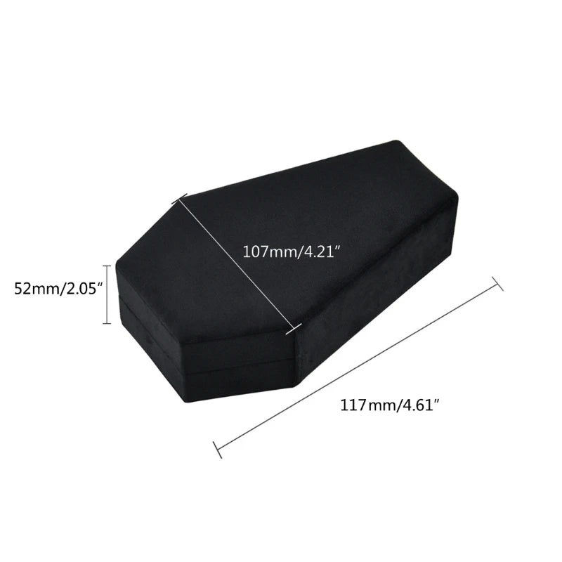 Halloween Coffin Shape Jewelry Box Earrings Ring Necklace Display Storage Cases