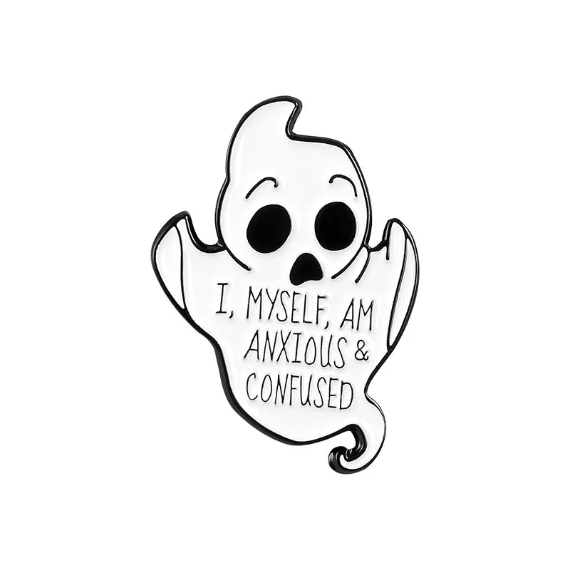 Ghost Drip Alloy Brooch Shirt Lapel Ghost Pin Backpack Accessories