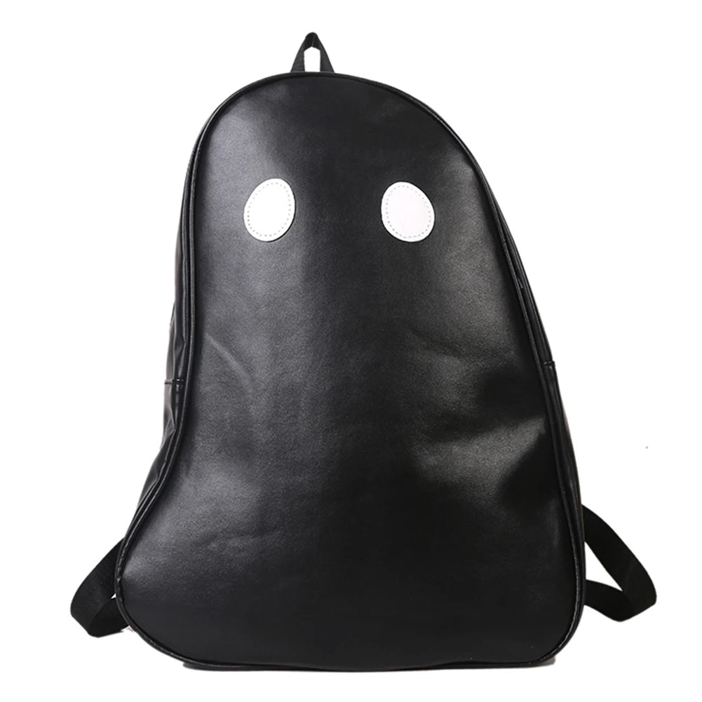 Halloween Ghost College Backpacks PU Leather School Bags