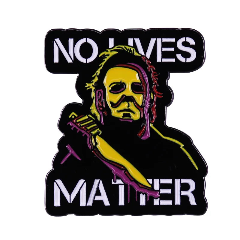 Halloween Scary Face Enamel Pin - Horror Lapel Pin for Backpacks & Clothes