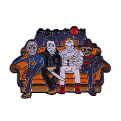 Halloween Scary Face Enamel Pin - Horror Lapel Pin for Backpacks & Clothes