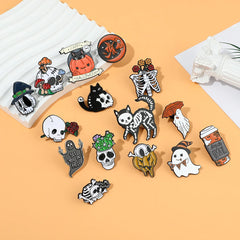 Alloy Halloween Ghosts Skulls Brooches Fun Accessories