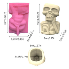 Skull Man Flower Pot Silicone Mold