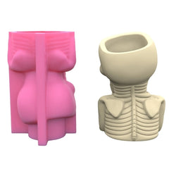 Skull Man Flower Pot Silicone Mold