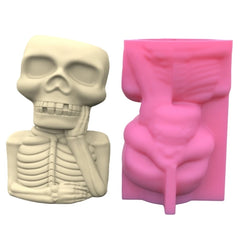 Skull Man Flower Pot Silicone Mold