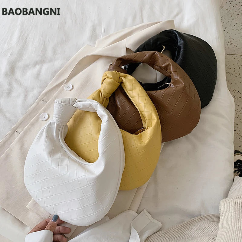 Vintage Leather Shoulder Bag Soft Leather Clutch Totes Bag