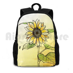 Sunflower Camping Backpack Waterproof Vintage Background Cover