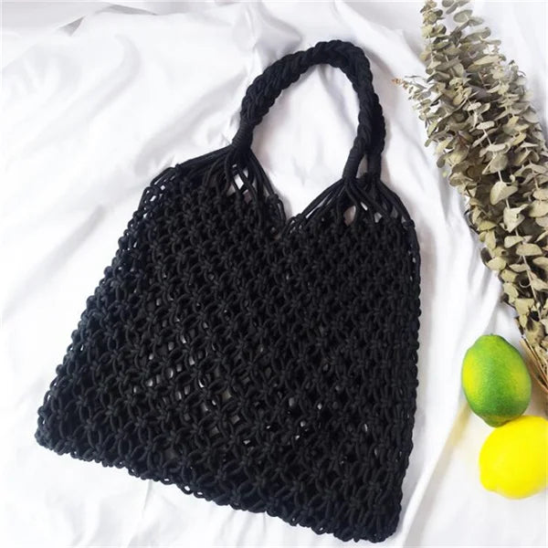 Straw Shoulder Bag Women Rattan Beach Travel