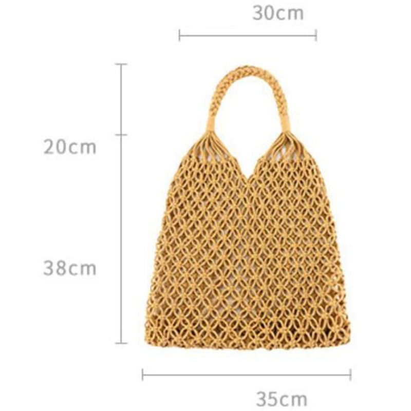 Straw Shoulder Bag Women Rattan Beach Travel