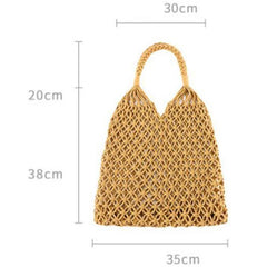 Straw Shoulder Bag Women Rattan Beach Travel