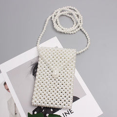 Hand-woven Pearl Shoulder Bag Women Crossbody