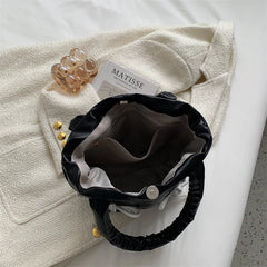Soft Leather Tote Shoulder Bag for Women with Thick Handle