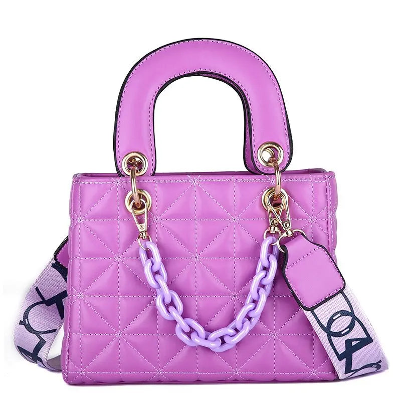 Classic Quilted Shoulder Bag for Women, PU Leather Crossbody Bag