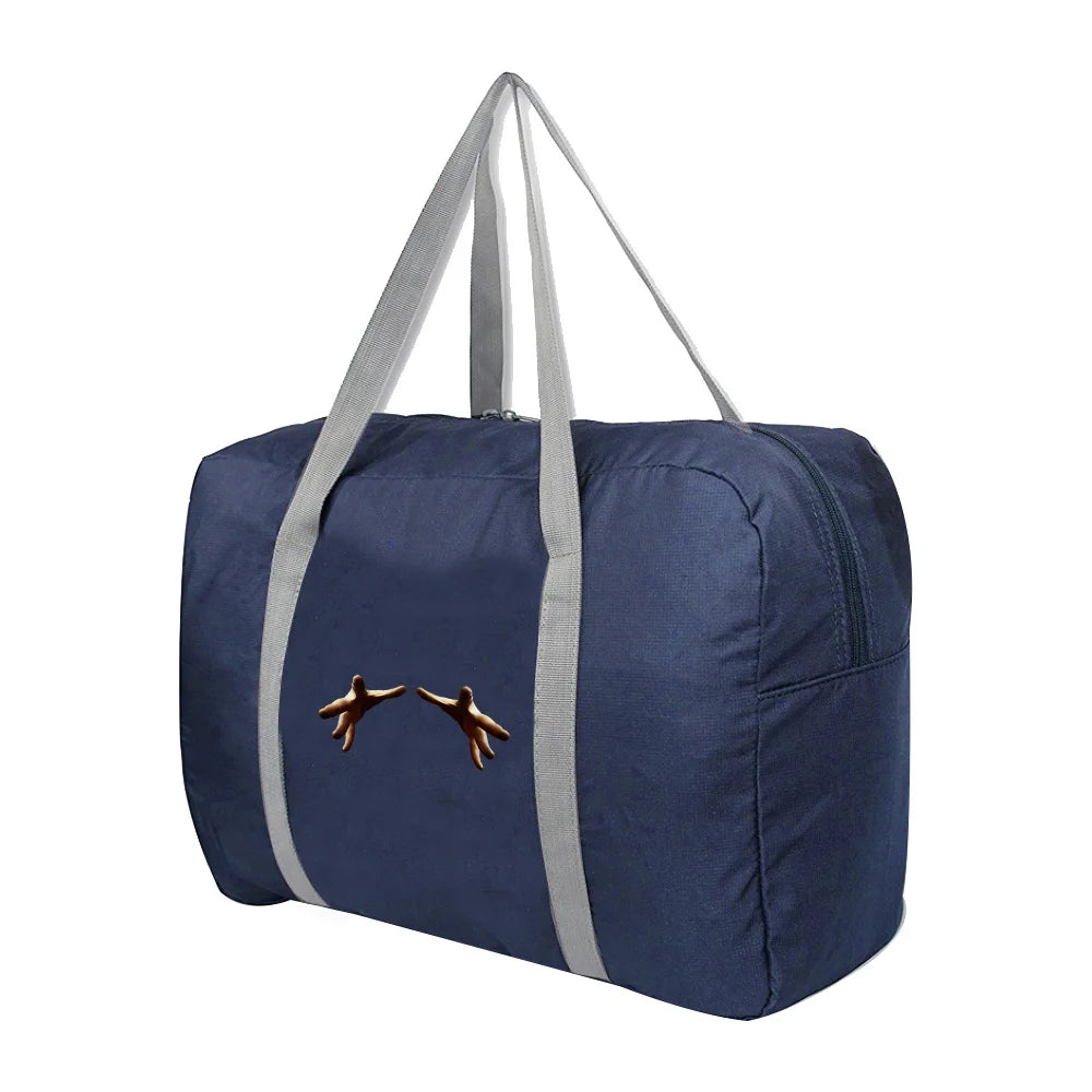 Foldable Toiletries Storage Bag 3D Pattern Zipper Luggage Bag