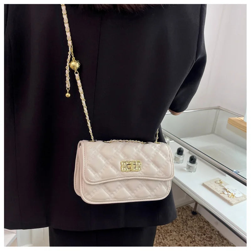 Rhombic Lattice Chain Bag Small Square Messenger Women's Bag