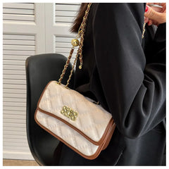 Rhombic Lattice Chain Bag Small Square Messenger Women's Bag