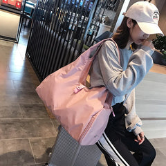Women's Travel Bag with Shoe Organizer and Storage - Weekender Gym Duffle