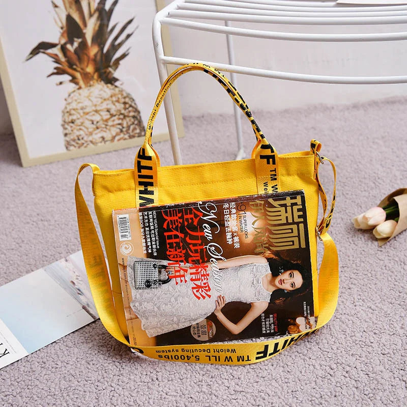 Canvas Tote Bag Large Capacity Casual Shoulder Messenger Bag