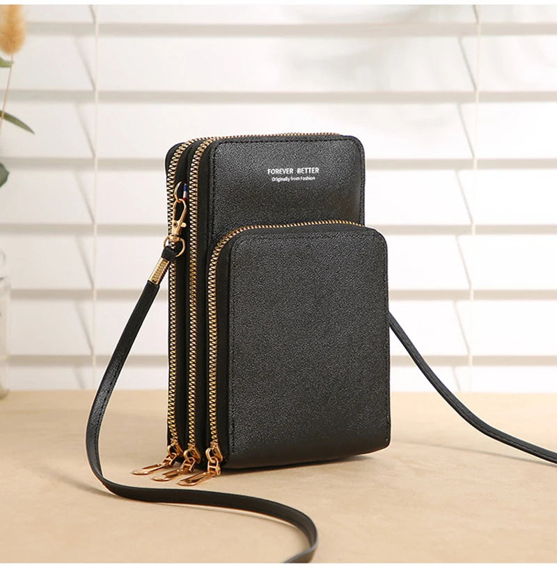 Women's Shoulder Bag with Mirror Touch Screen Phone Bag