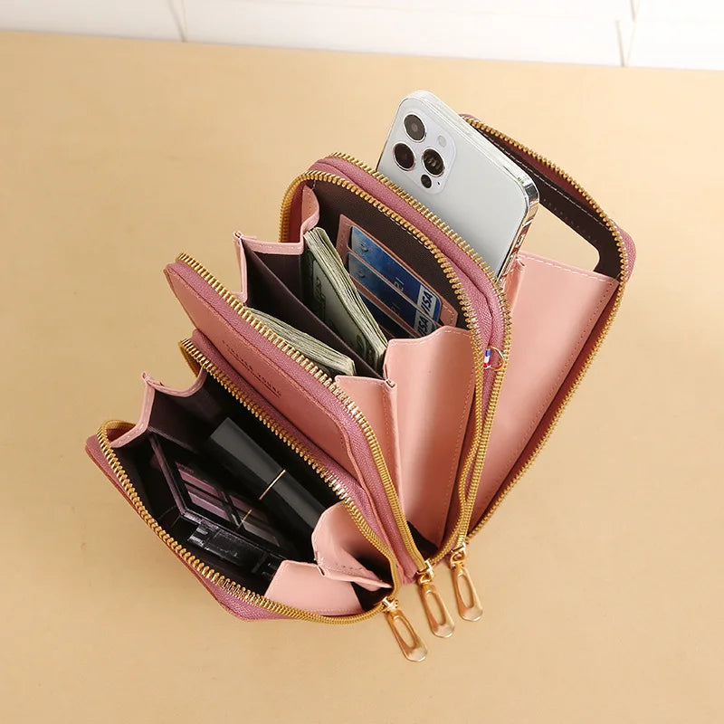 Women's Shoulder Bag with Mirror Touch Screen Phone Bag