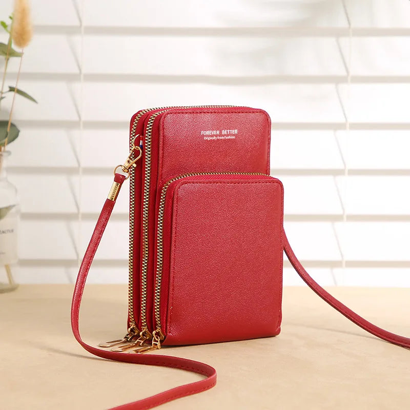 Women's Shoulder Bag with Mirror Touch Screen Phone Bag