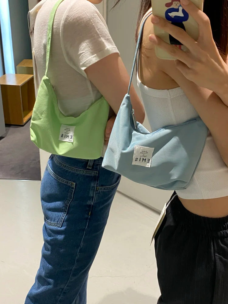 Nylon Zipper Handbag Tote Bag Purse for Women