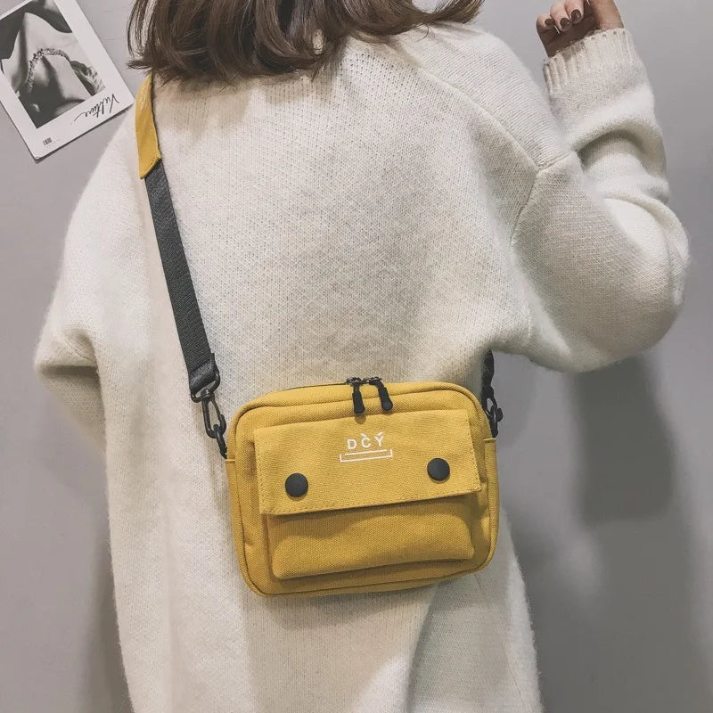 Canvas Crossbody Bag Women Casual Shoulder Messenger Bag