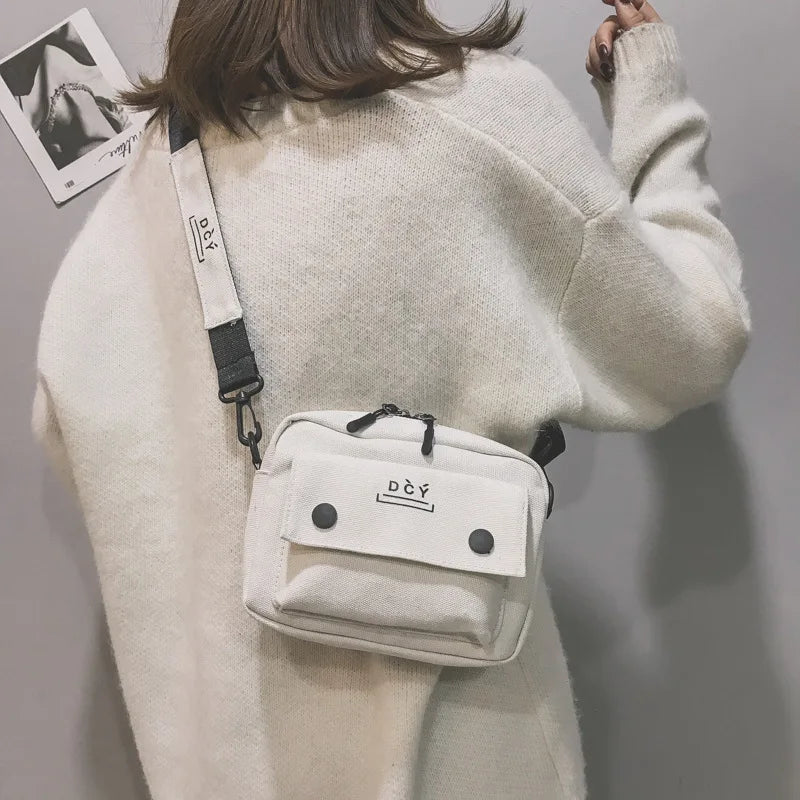 Canvas Crossbody Bag Women Casual Shoulder Messenger Bag