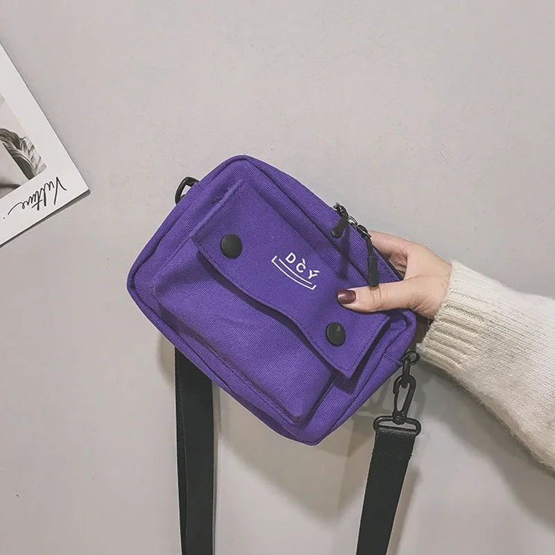 Canvas Crossbody Bag Women Casual Shoulder Messenger Bag