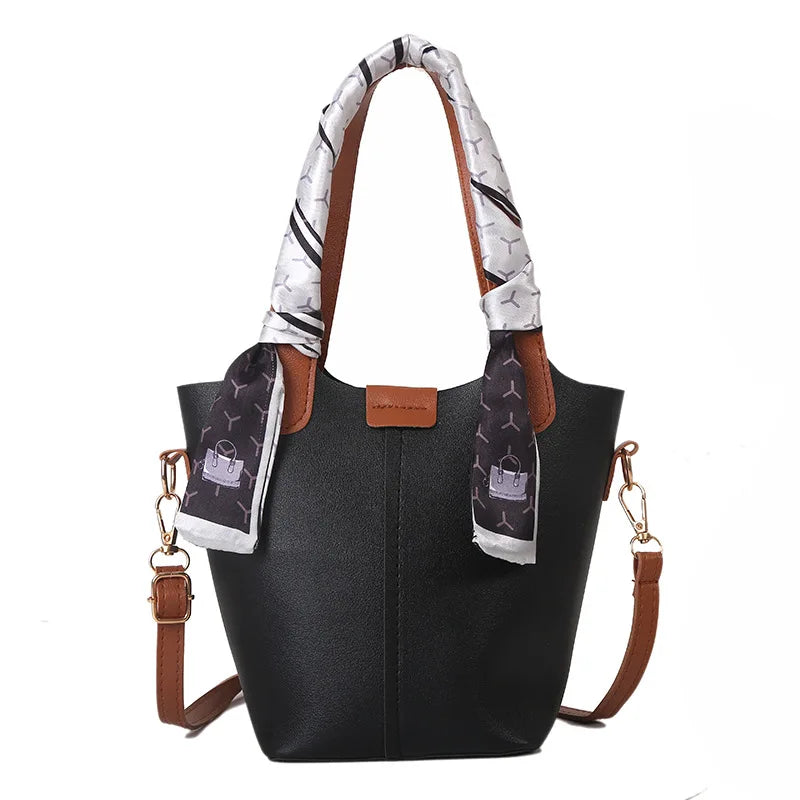 Retro Bucket Bag Texture Shoulder Messenger Bag